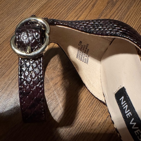 Nine West Leather Snakeskin Heels - Picture 4 of 12